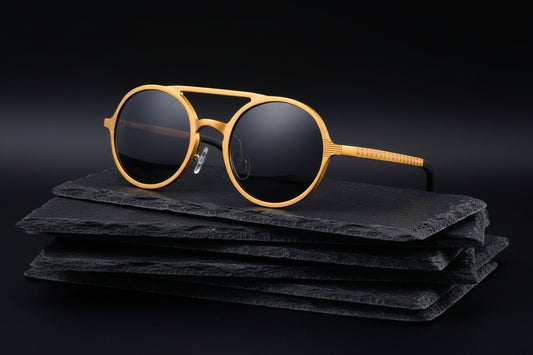 New men's polarized sunglasses Vintage round frame fashion sunglasses Aluminum magnesium glasses Driving sunglasses