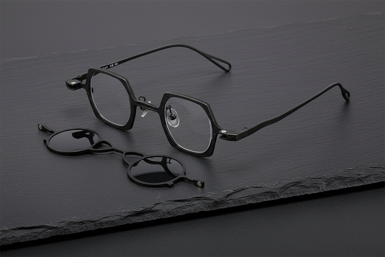 Magnetic Pure Titanium Hanging Rack Polarized Sunglasses