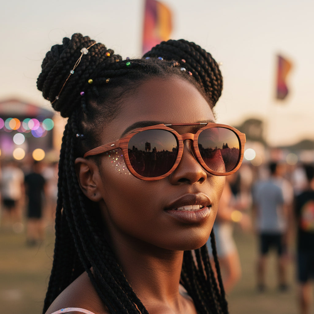 Trendy Wood Sunglasses Bamboo Wood