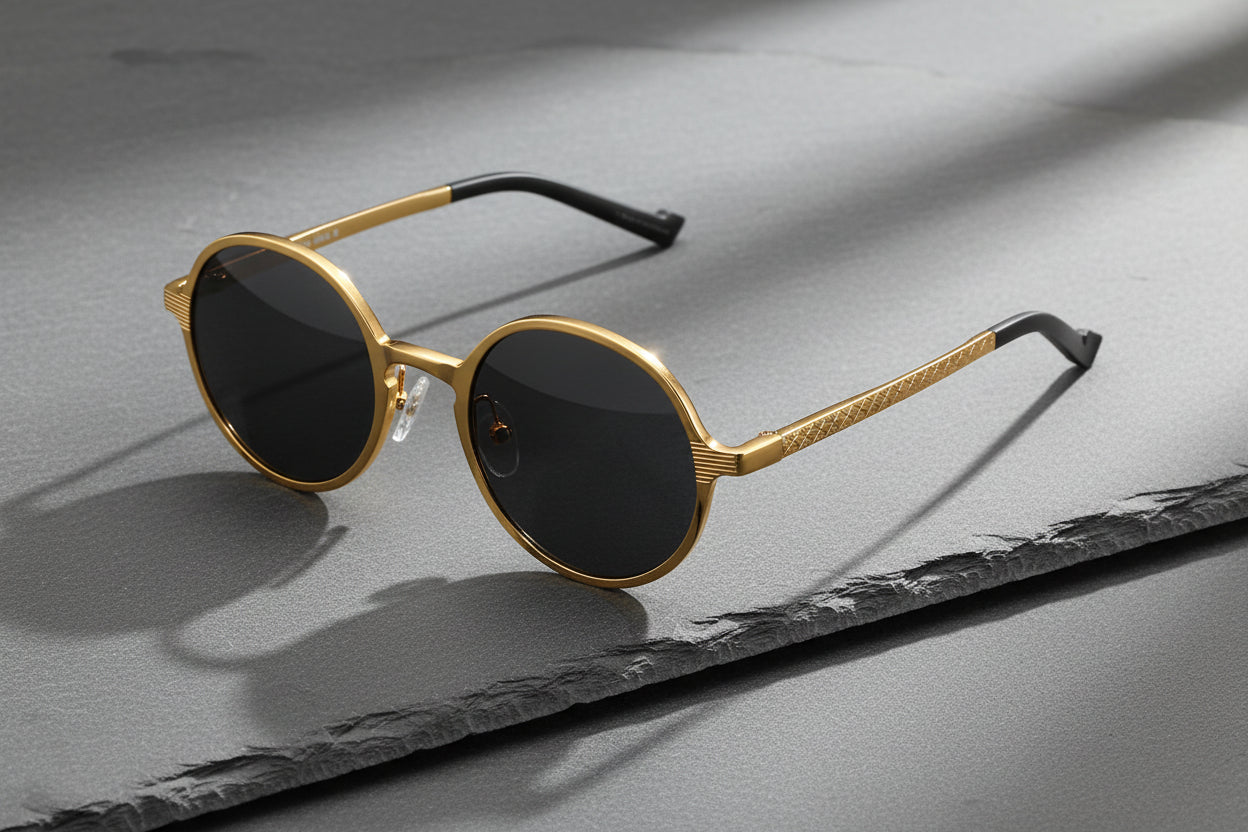 Obsidian Aluminum Magnesium - sunglasses Men And Women Round Frame