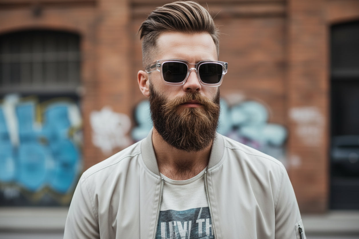 Square Plate Glasses Men's And Women's Simple Trendy Large Rim Sunglasses Good-looking Niche Sunglasses