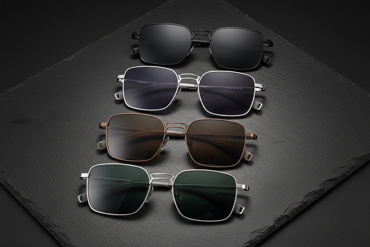 New Pure Titanium Glasses Frame Design Pilot Personality Fishing Driving Outdoor Men And Women Sunglasses Frame