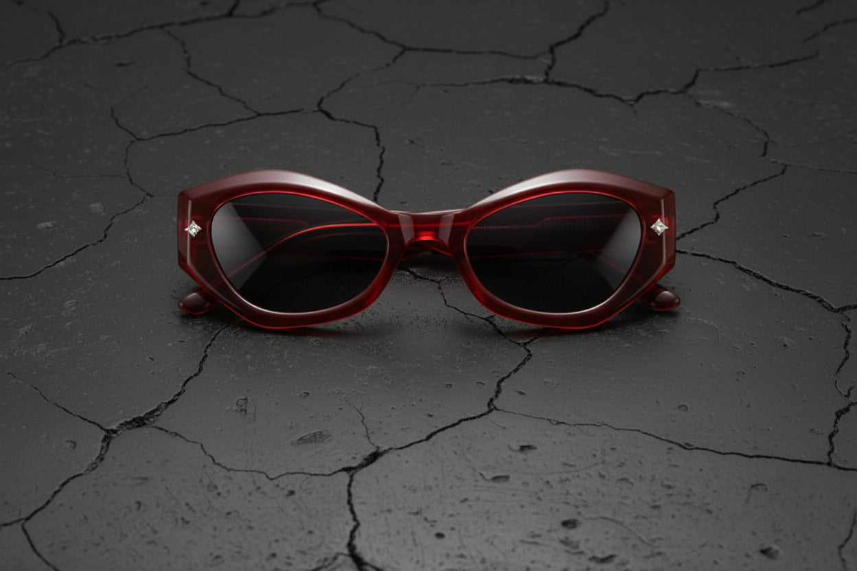 Fashion Irregular With Personality Diamond Sunglasses Sunshade