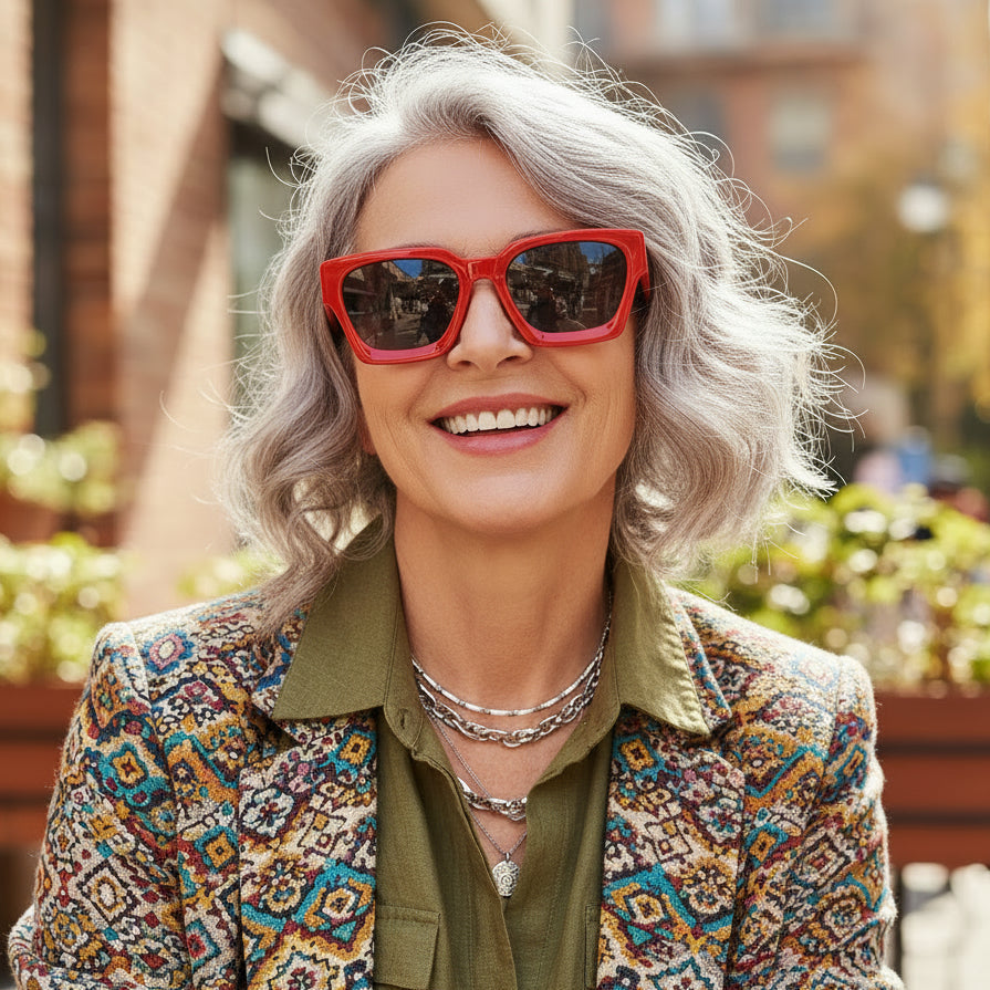 Square Plate Glasses Men's And Women's Simple Trendy Large Rim Sunglasses Good-looking Niche Sunglasses