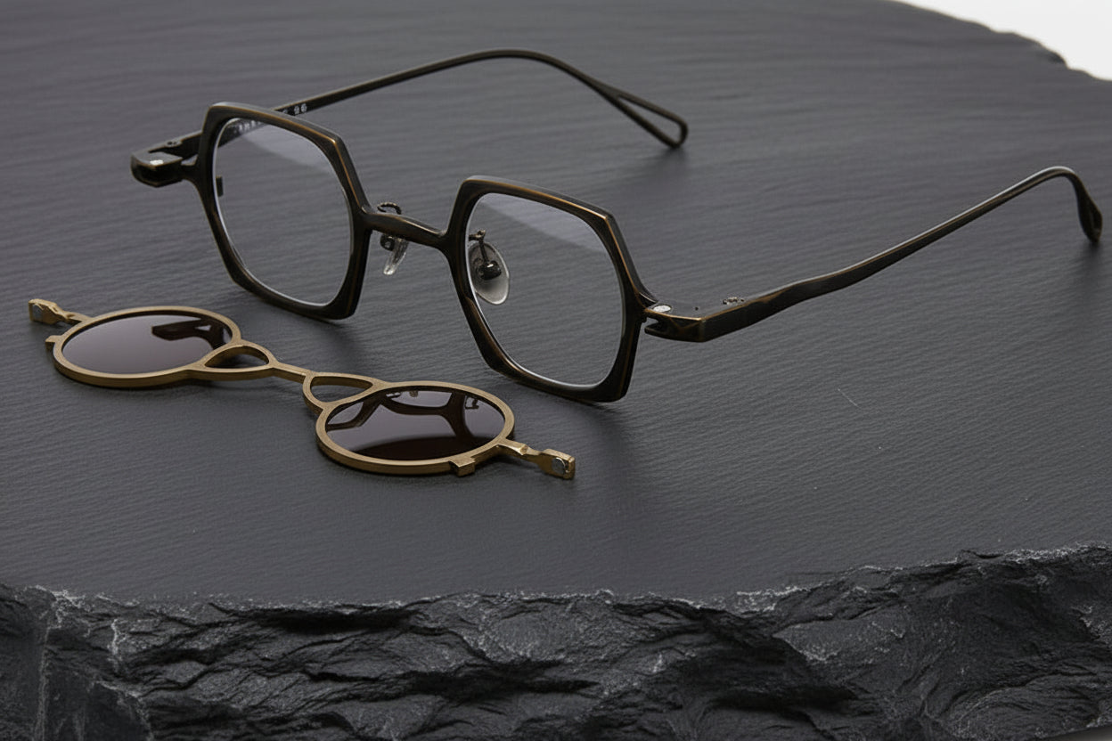 Magnetic Pure Titanium Hanging Rack Polarized Sunglasses