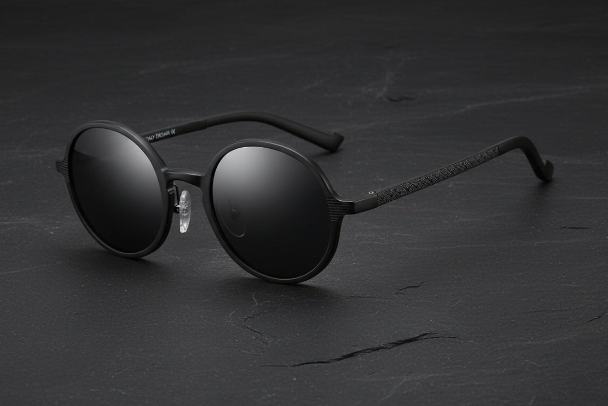 Obsidian Aluminum Magnesium - sunglasses Men And Women Round Frame