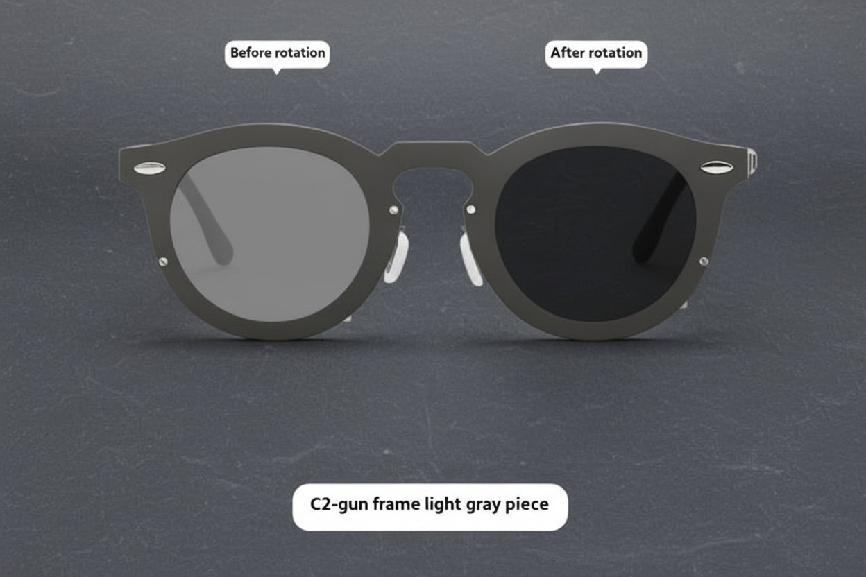 Rotating Adjustable Color Changing UV Resistant Sunglasses