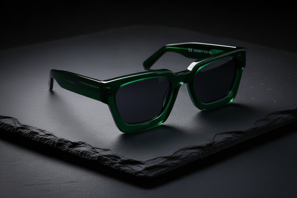 Square Plate Glasses Men's And Women's Simple Trendy Large Rim Sunglasses Good-looking Niche Sunglasses