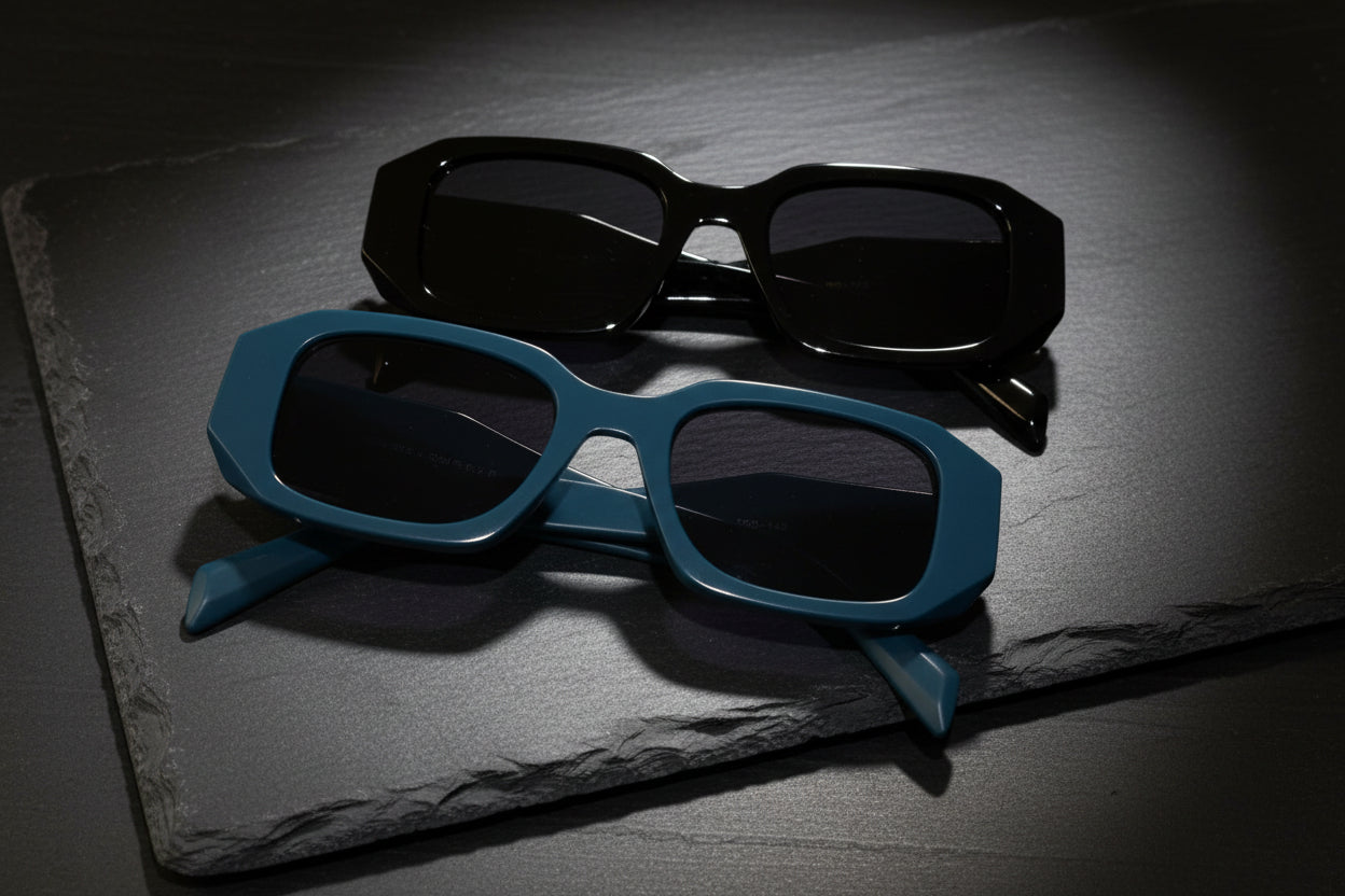 Black Sunglasses Irregular Personality Frame Net Red