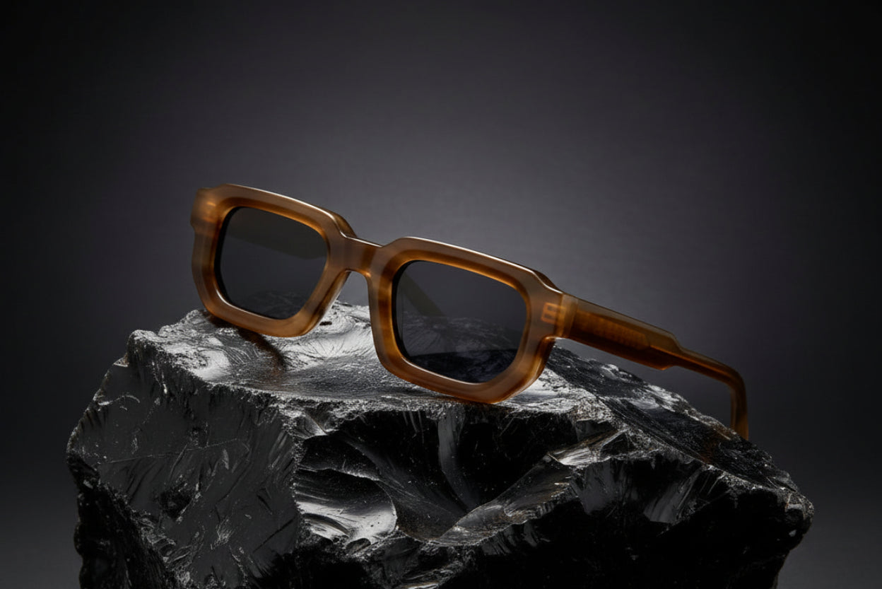 Women's Fashion Retro Square Frame Sunshade Acetate Sunglasses