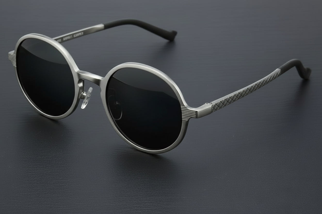 Obsidian Aluminum Magnesium - sunglasses Men And Women Round Frame