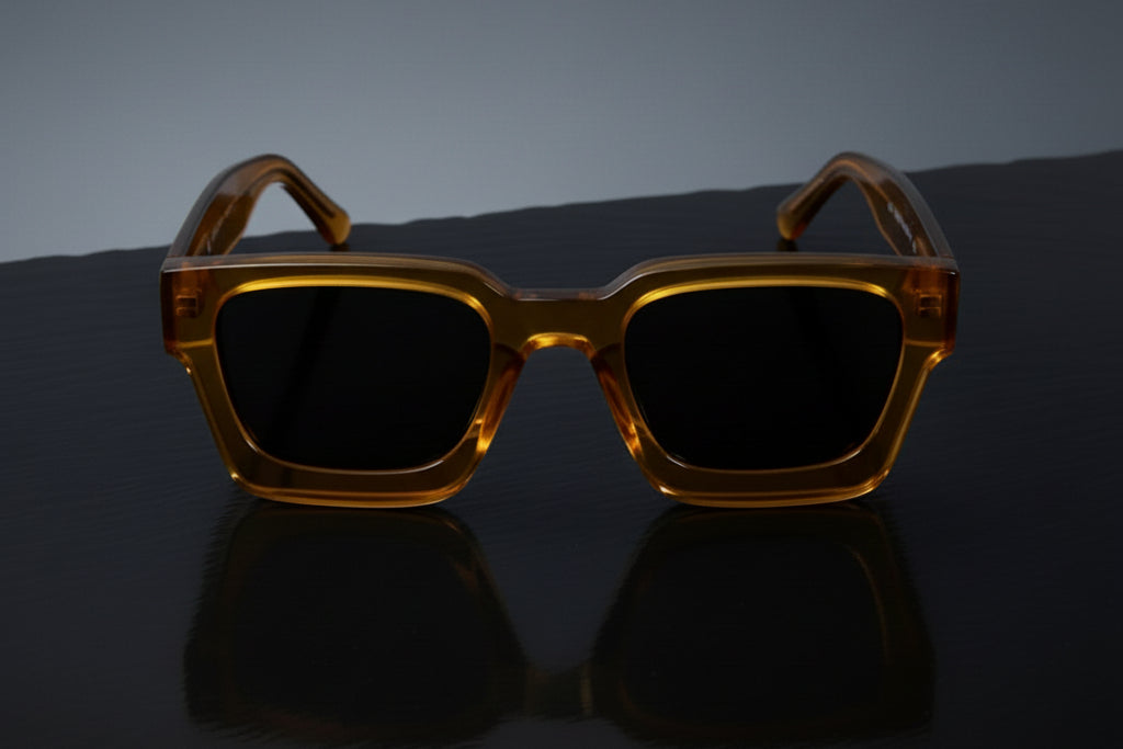 Square Plate Glasses Men's And Women's Simple Trendy Large Rim Sunglasses Good-looking Niche Sunglasses