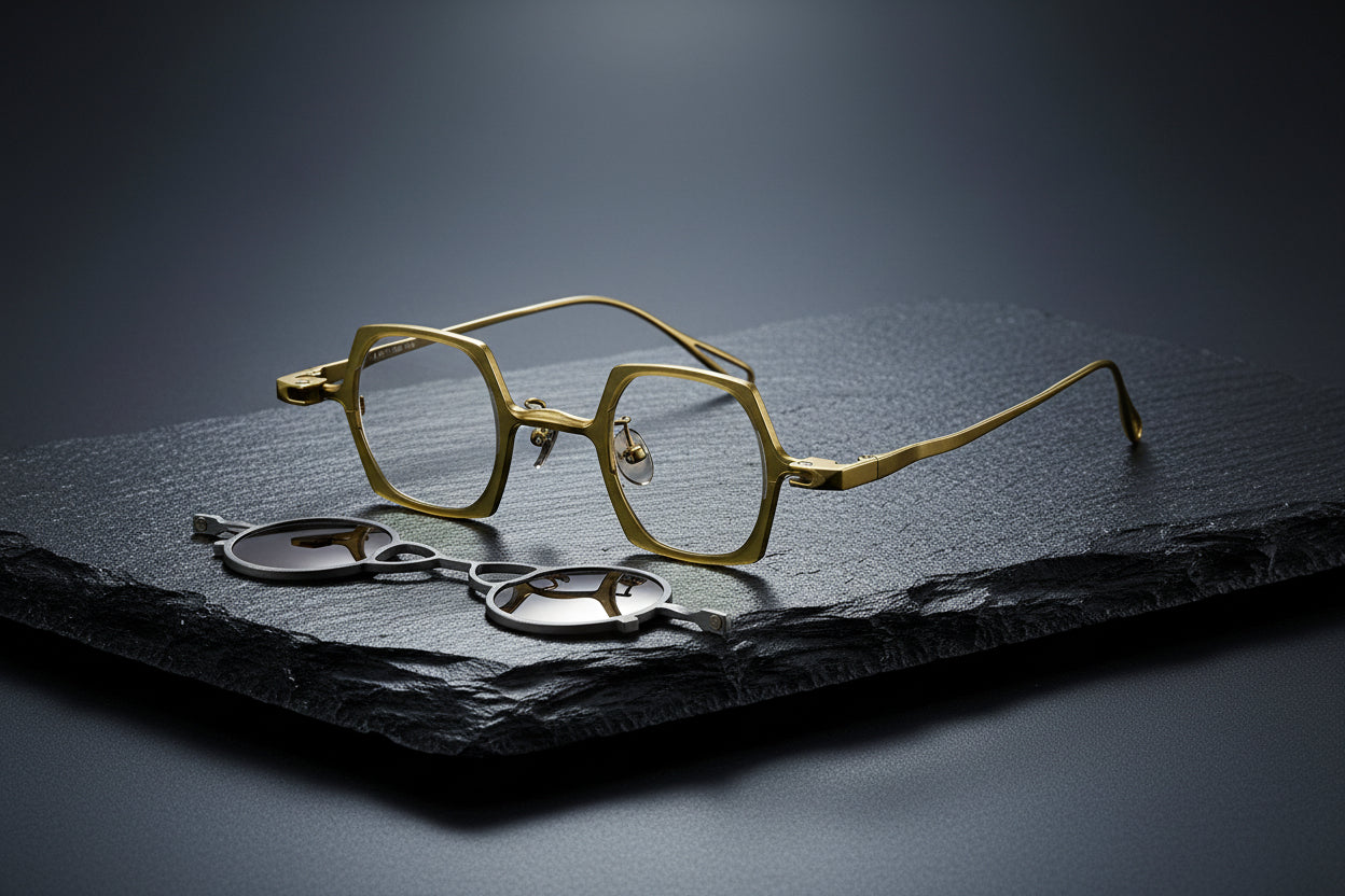 Magnetic Pure Titanium Hanging Rack Polarized Sunglasses