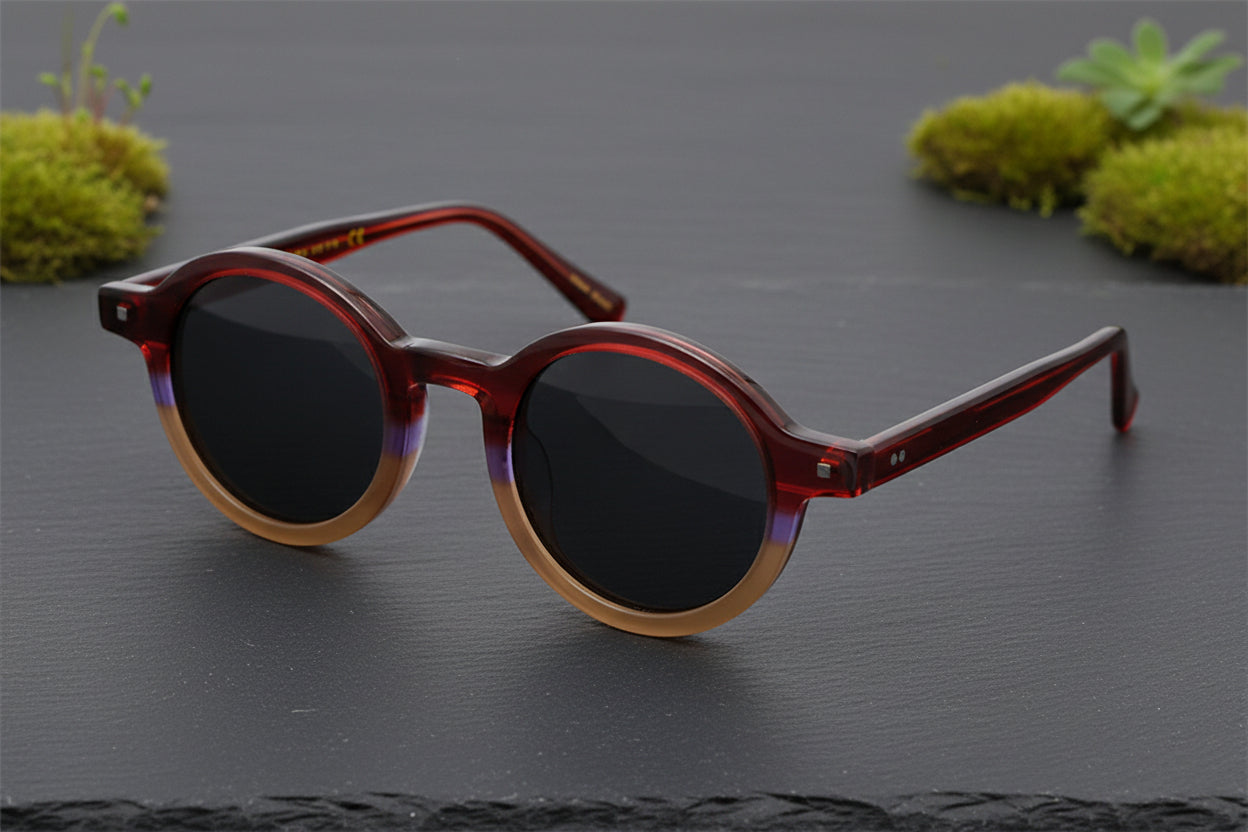 Acetate Retro Polarized Men's Sunglasses Full Frame Glasses