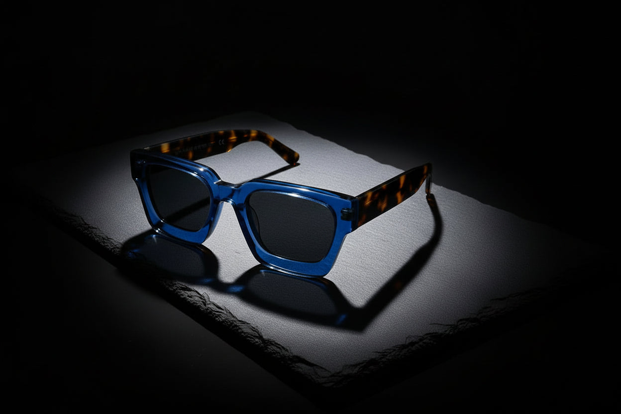 Square Plate Glasses Men's And Women's Simple Trendy Large Rim Sunglasses Good-looking Niche Sunglasses