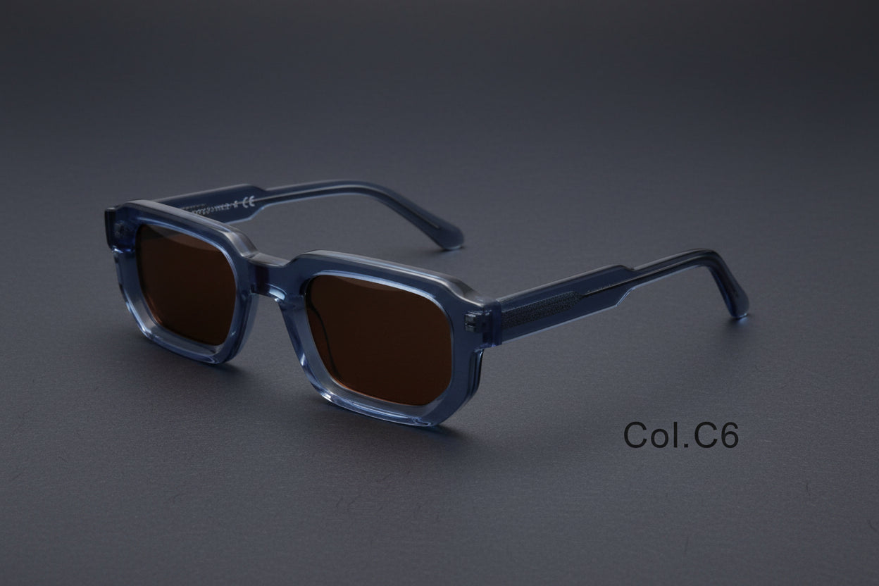 Women's Fashion Retro Square Frame Sunshade Acetate Sunglasses