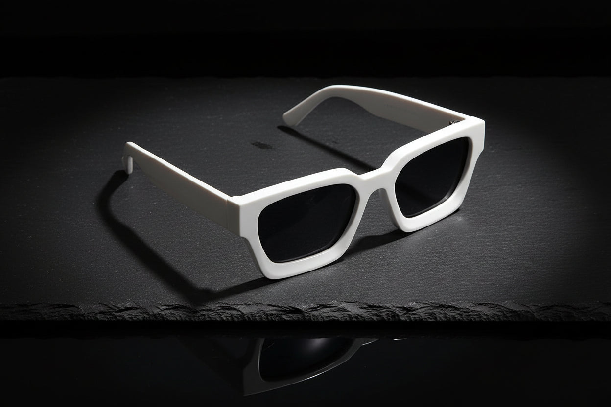 Square Plate Glasses Men's And Women's Simple Trendy Large Rim Sunglasses Good-looking Niche Sunglasses