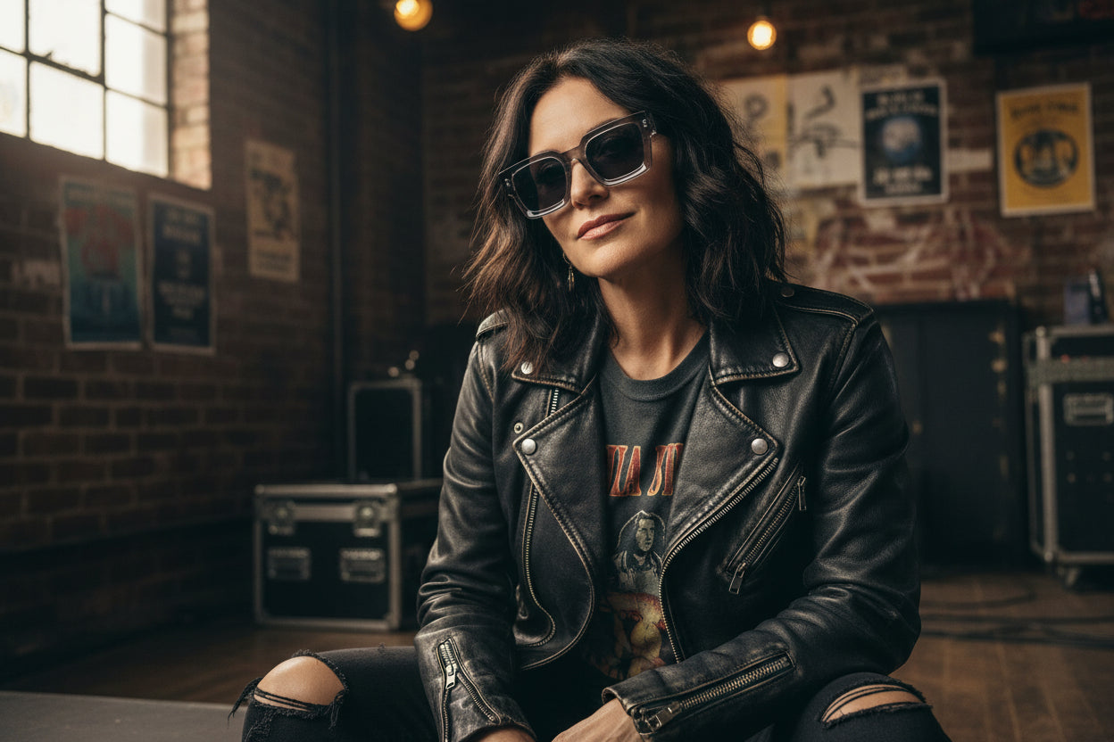 Square Plate Glasses Men's And Women's Simple Trendy Large Rim Sunglasses Good-looking Niche Sunglasses