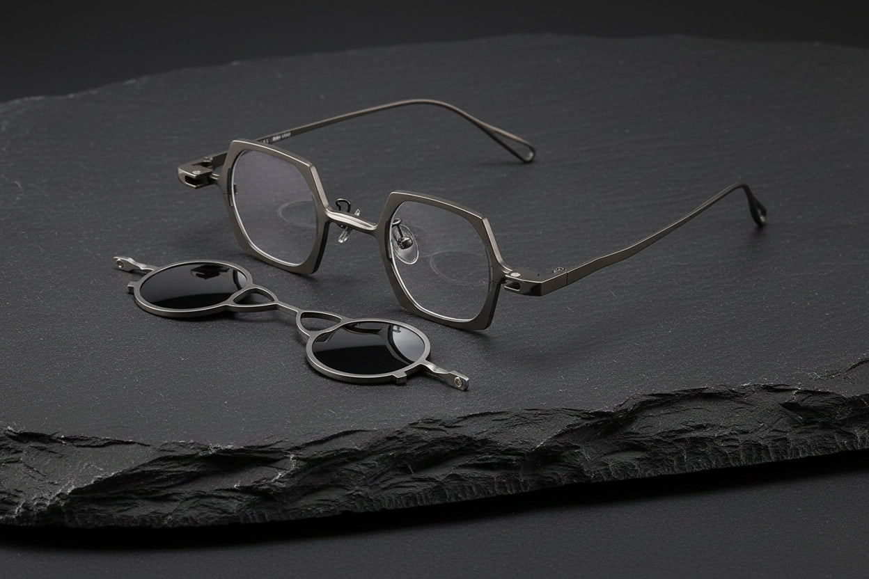 Magnetic Pure Titanium Hanging Rack Polarized Sunglasses