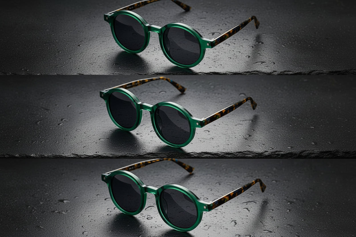 Acetate Retro Polarized Men's Sunglasses Full Frame Glasses