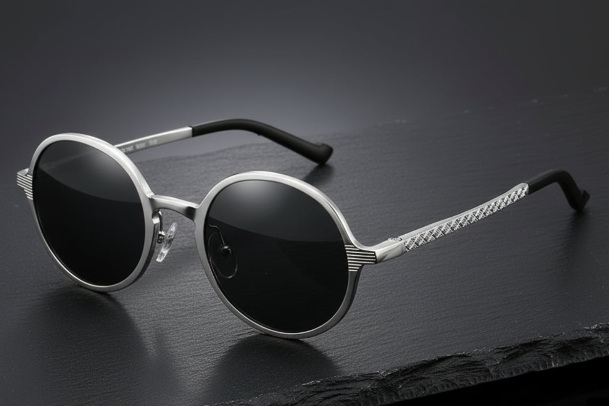 Obsidian Aluminum Magnesium - sunglasses Men And Women Round Frame